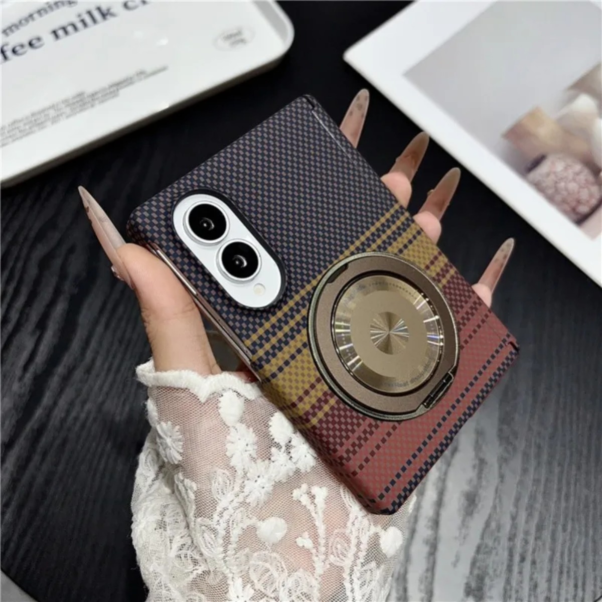 Carbon Fiber leather 360 Brack - огляд і ціна Taco Stand Holder