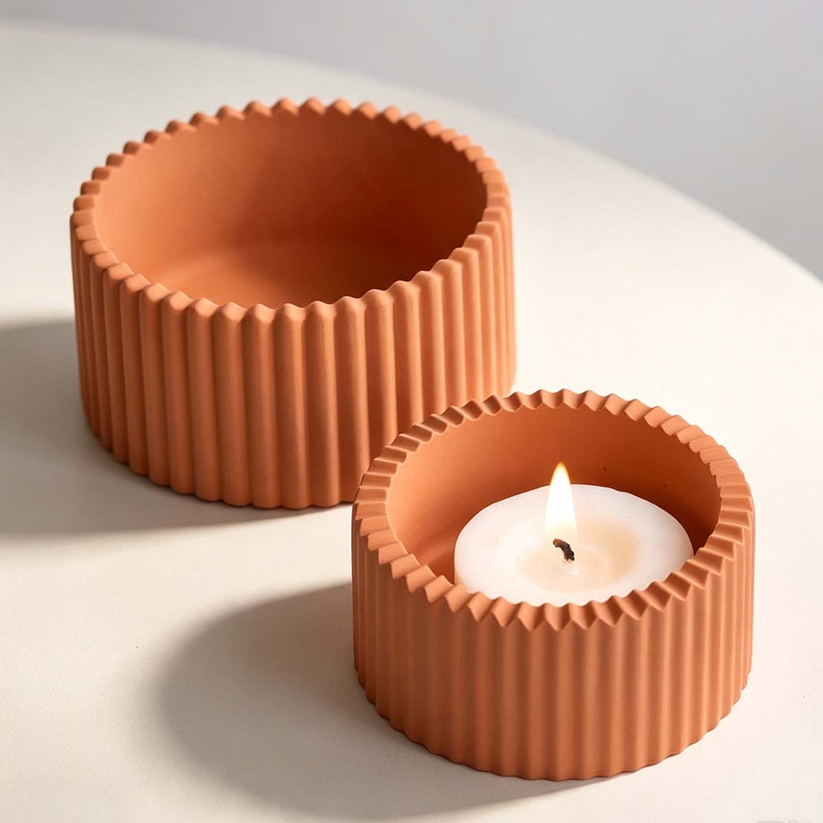 Round Striped Candle Jar Silic - огляд і ціна Potsticker Mold